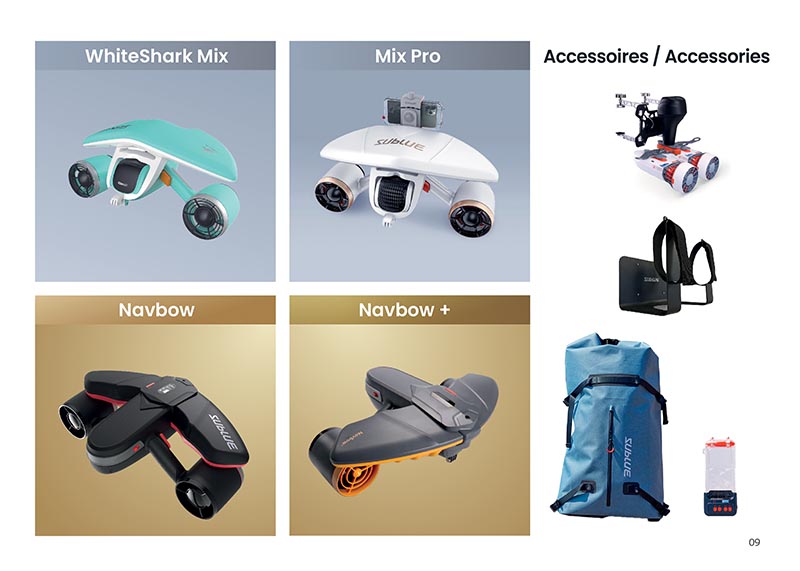 Brochure Sublue - scooters sous-marins